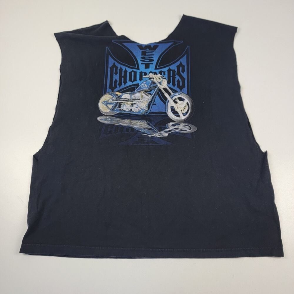 VTG West Coast Choppers T-Shirt Men's‎ Black Grunge Biker California Y2K Chopped